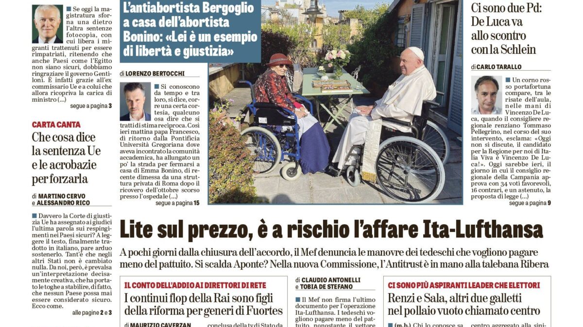 Oggi in edicola