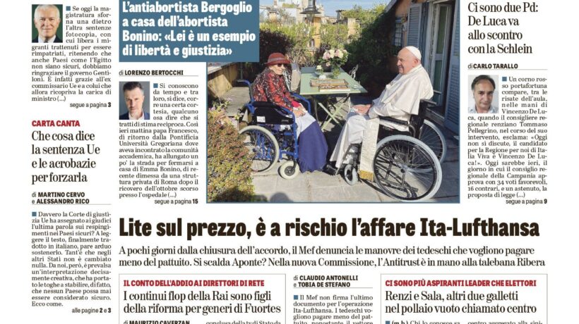 Oggi in edicola