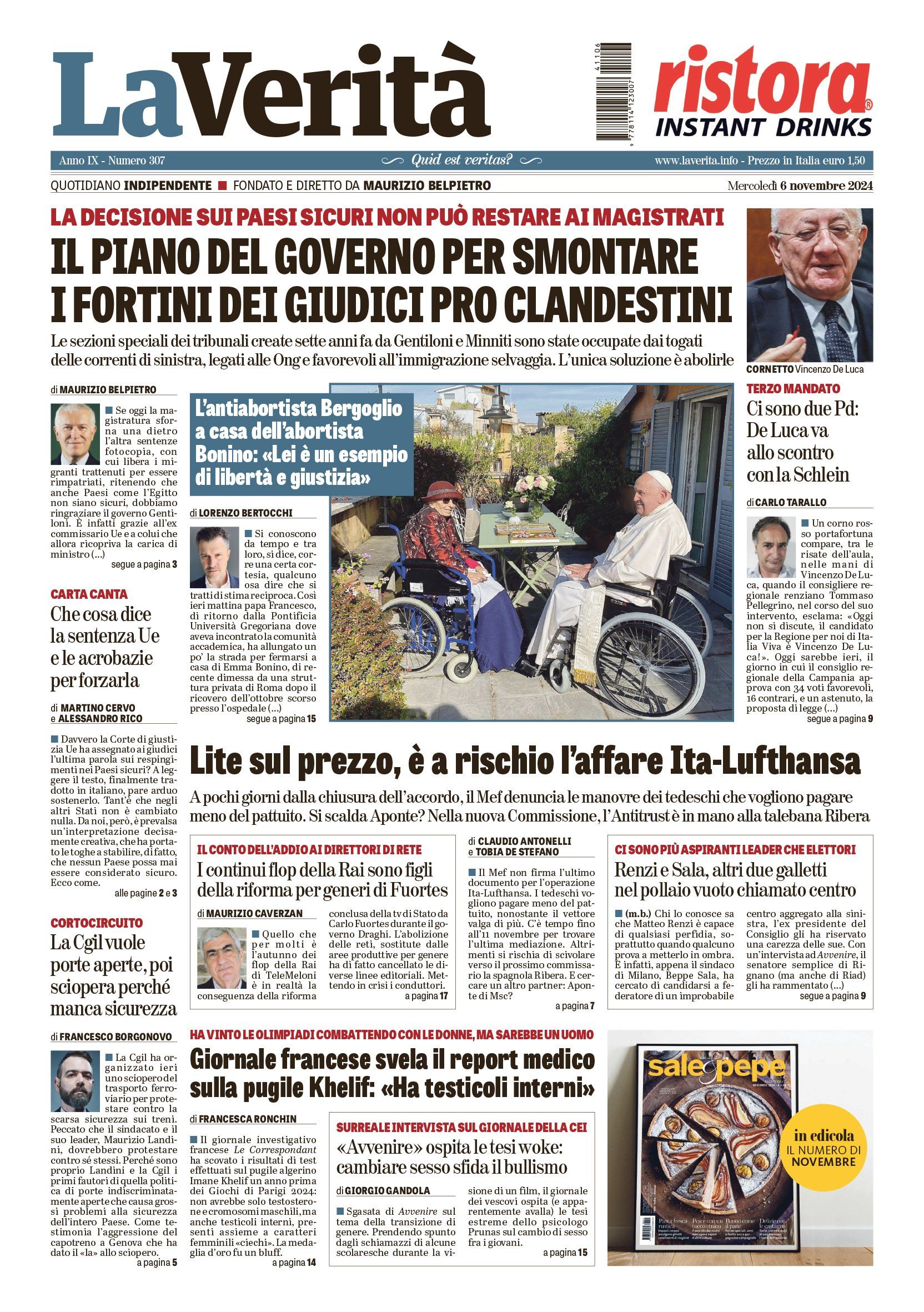 Oggi in edicola