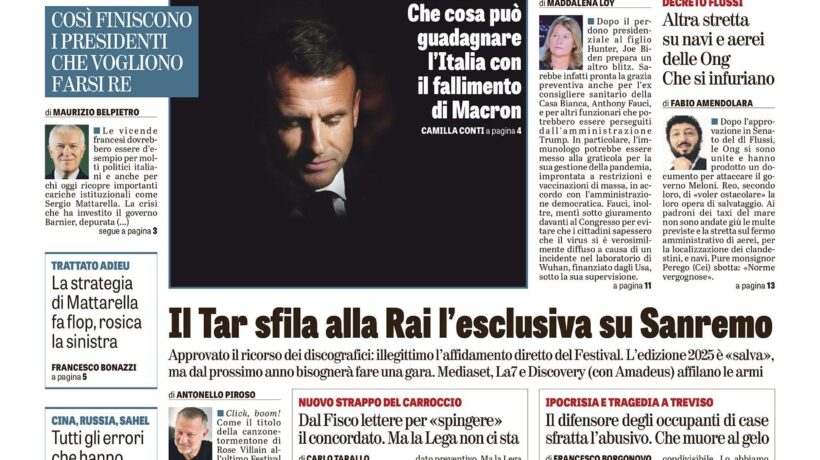 Oggi in edicola