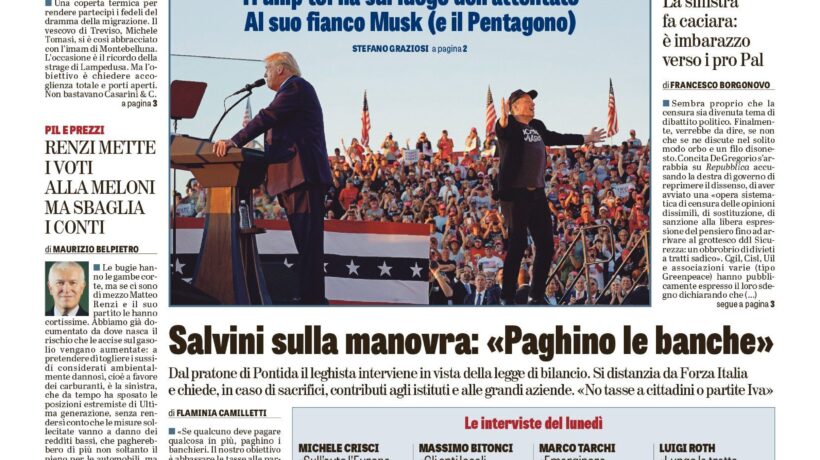 Oggi in edicola