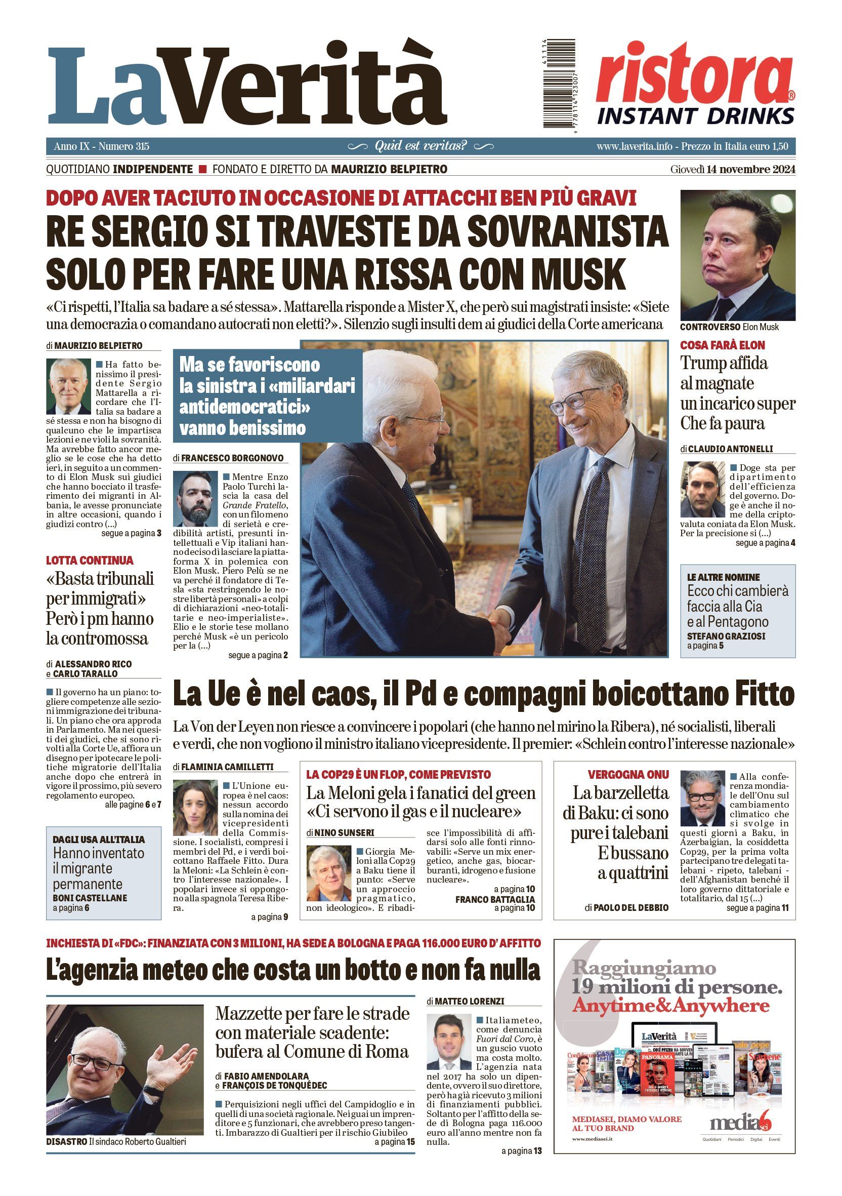 Oggi in edicola