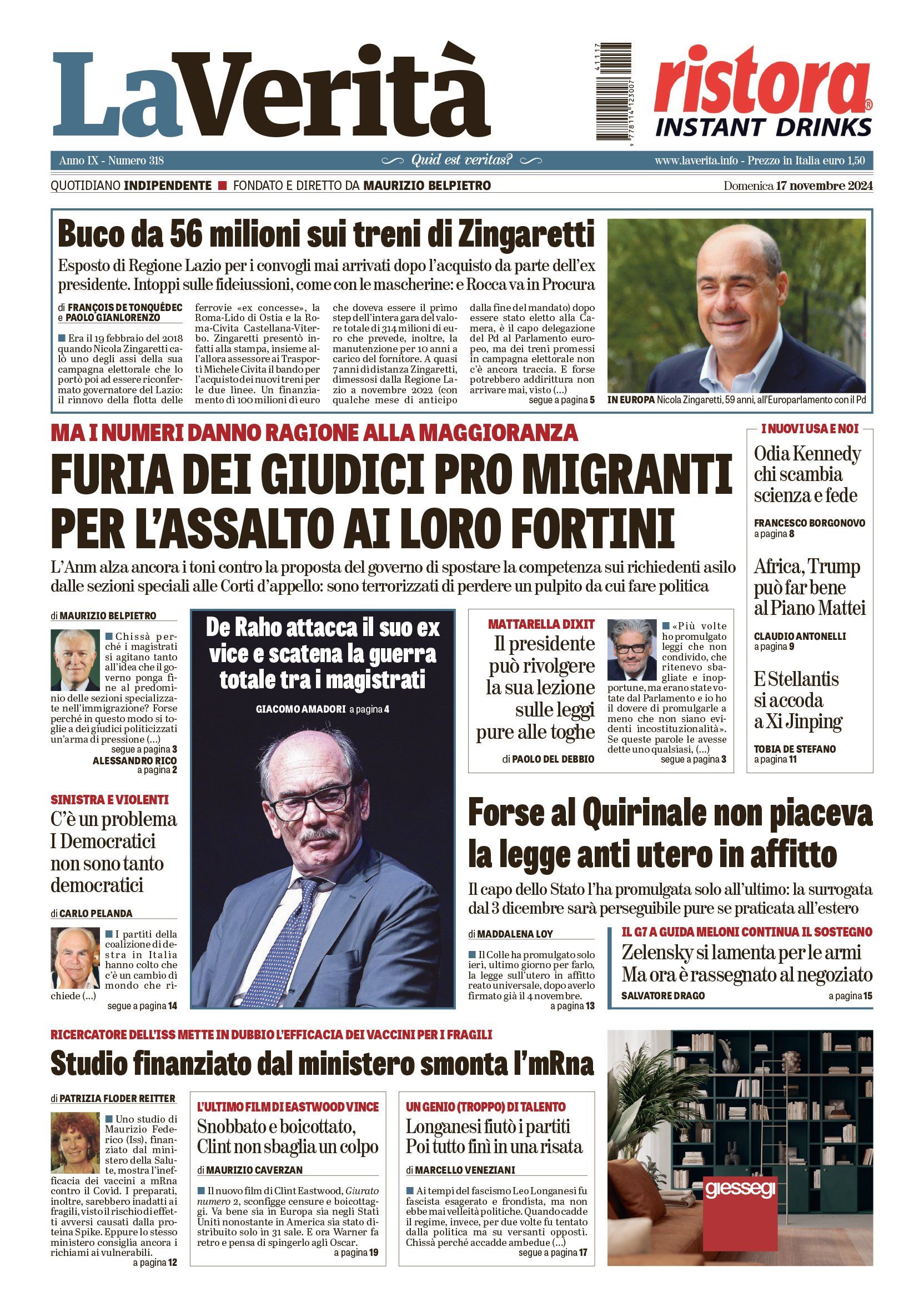 Oggi in edicola