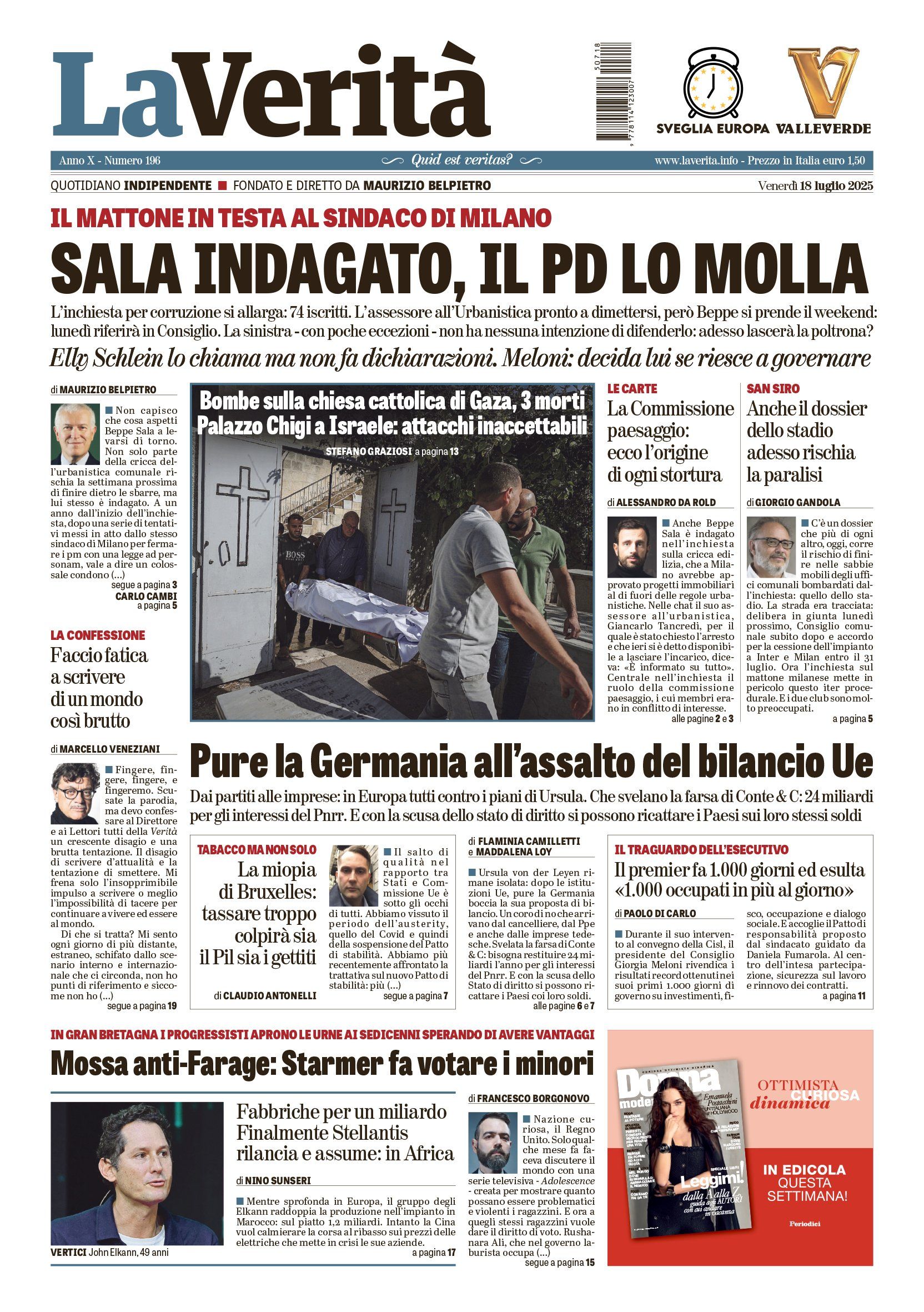 Oggi in edicola