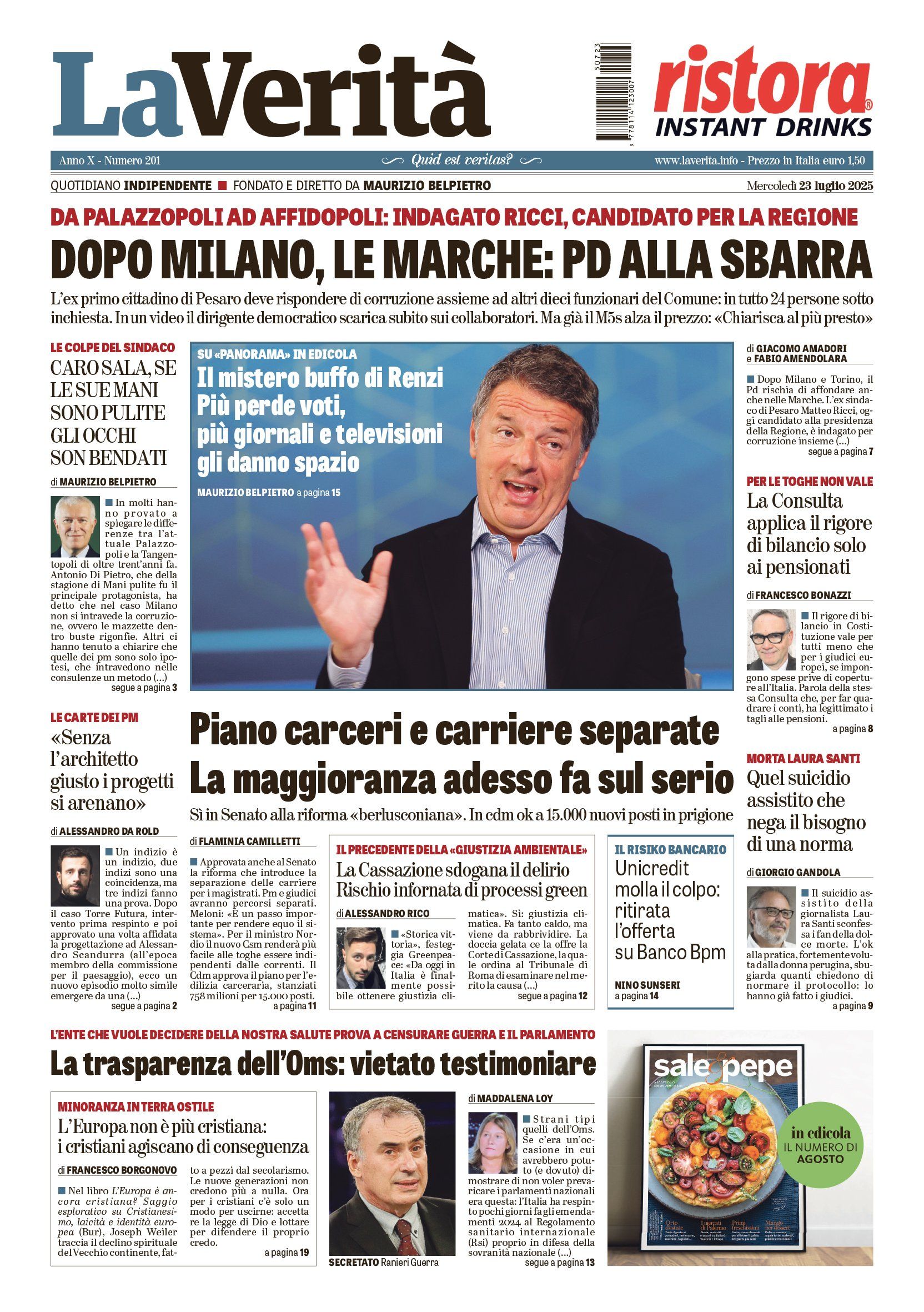 Oggi in edicola