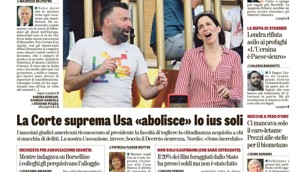 Oggi in edicola