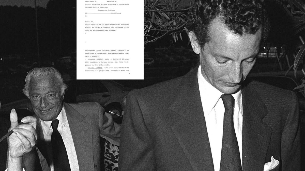 Eredità Agnelli, spunta la bozza di donazione a Edoardo il giorno prima della morte