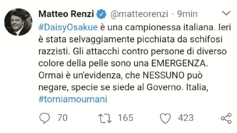 Usa i neri per fare propaganda: è il Pd che istiga all’odio razziale