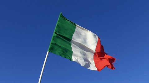 Bandiere a brandelli e irriconoscibili simbolo di un Paese che non ha identità