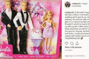 Una coppia omosex chiede di far sposare due Ken. Mattel la invita in azienda