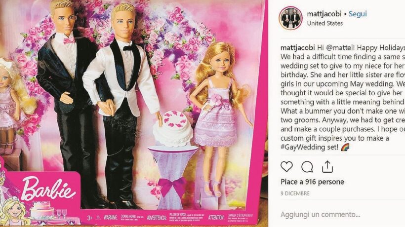Una coppia omosex chiede di far sposare due Ken. Mattel la invita in azienda
