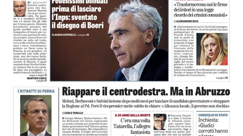 Oggi in edicola