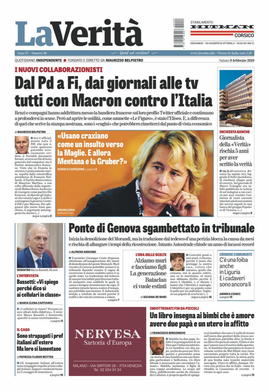 Oggi in edicola