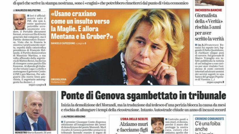 Oggi in edicola