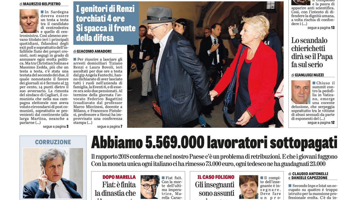 Oggi in edicola