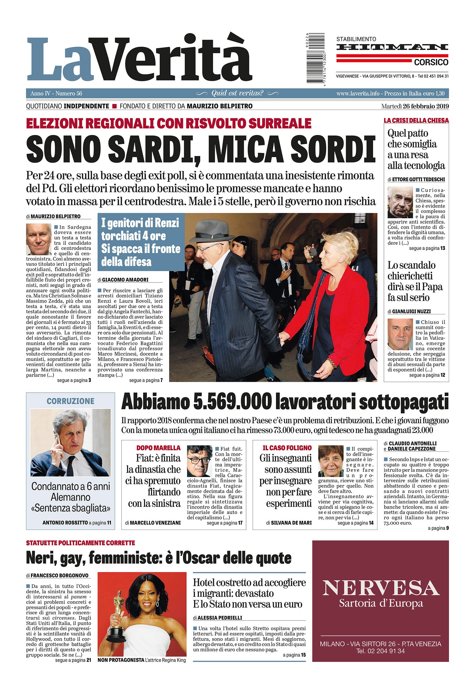 Oggi in edicola
