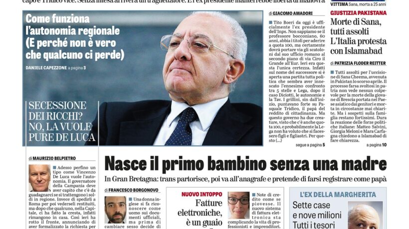 Oggi in edicola