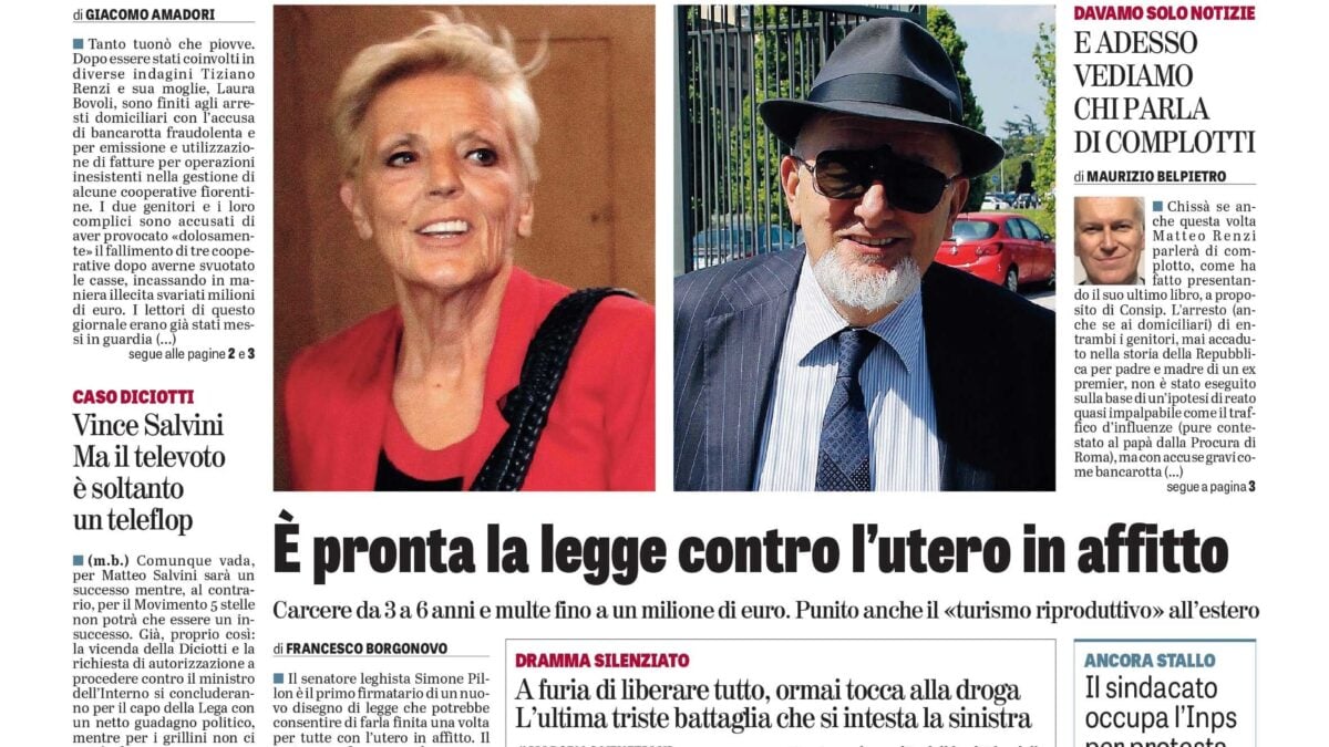 Oggi in edicola