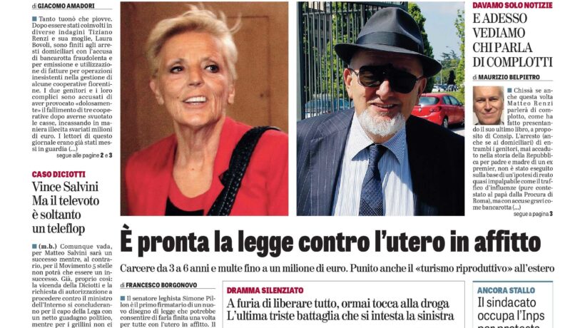 Oggi in edicola