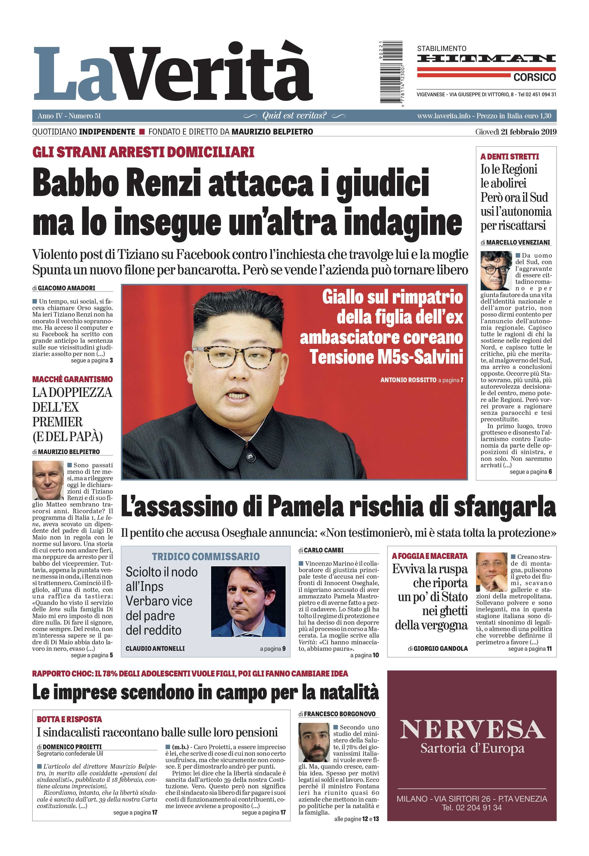 Oggi in edicola