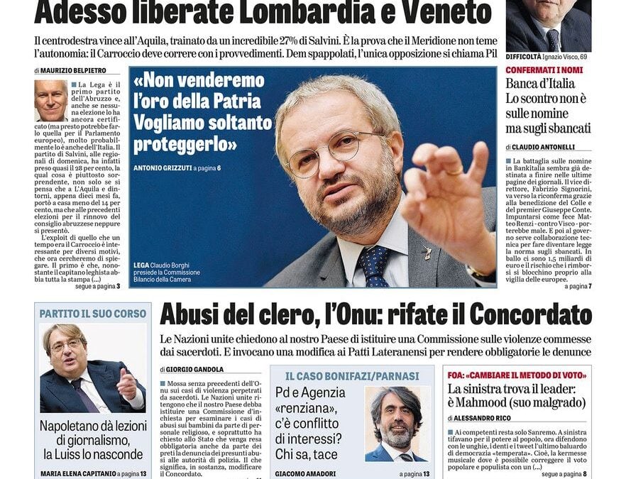 Oggi in edicola