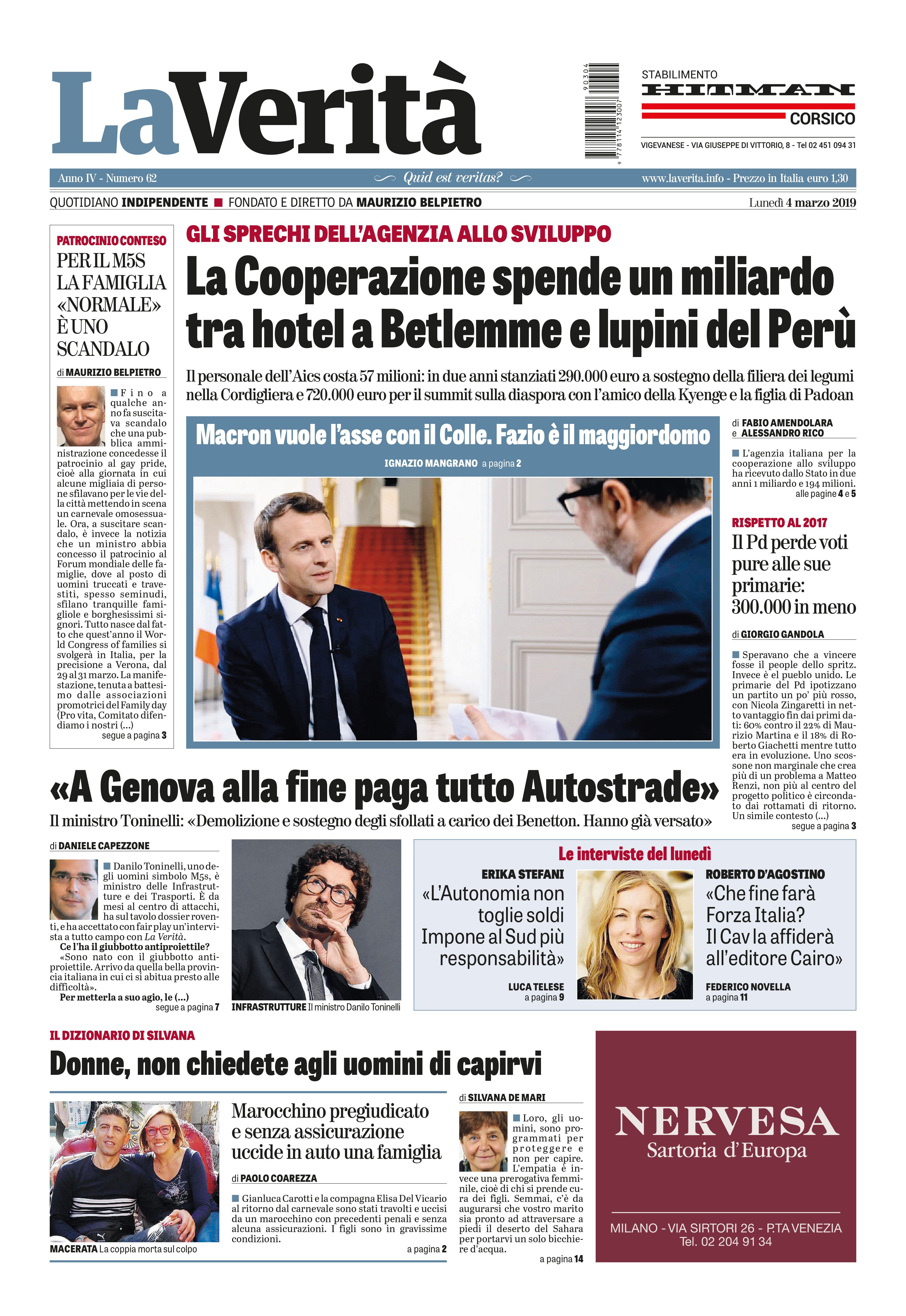 Oggi in edicola