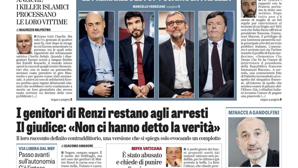 Oggi in edicola