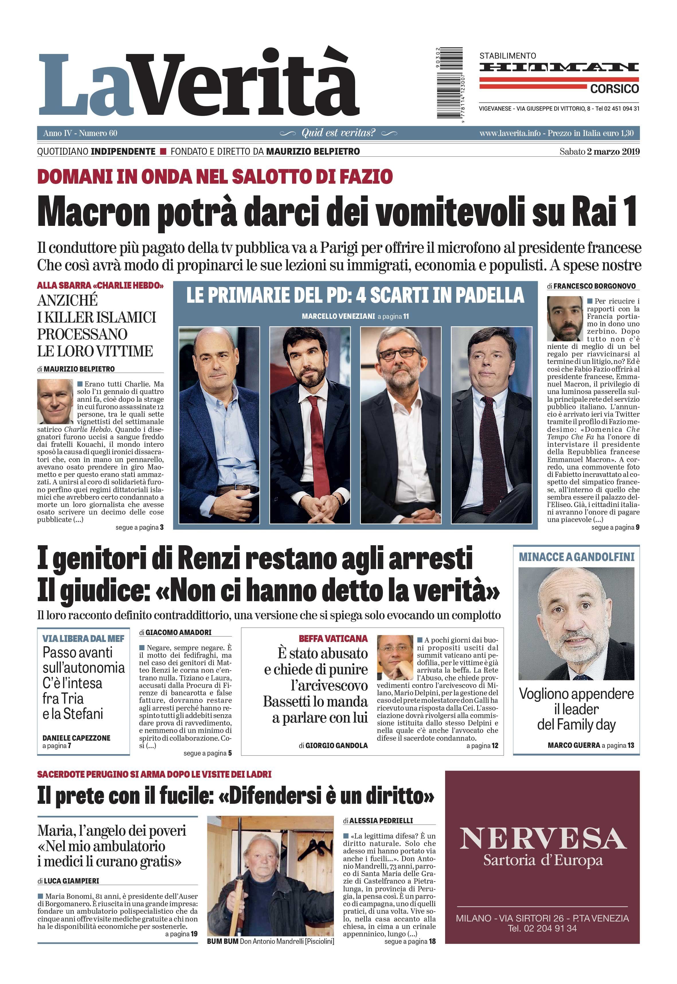 Oggi in edicola