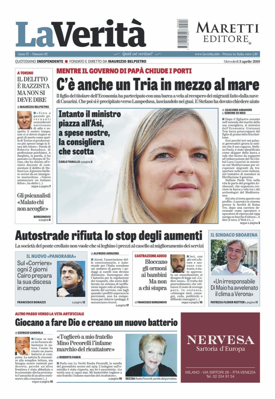 Oggi in edicola