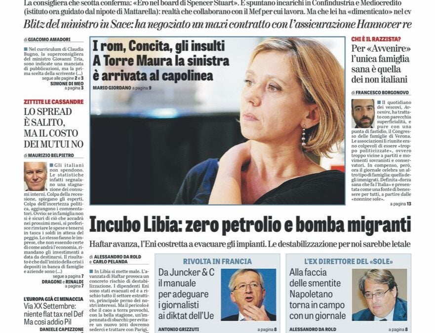 Oggi in edicola