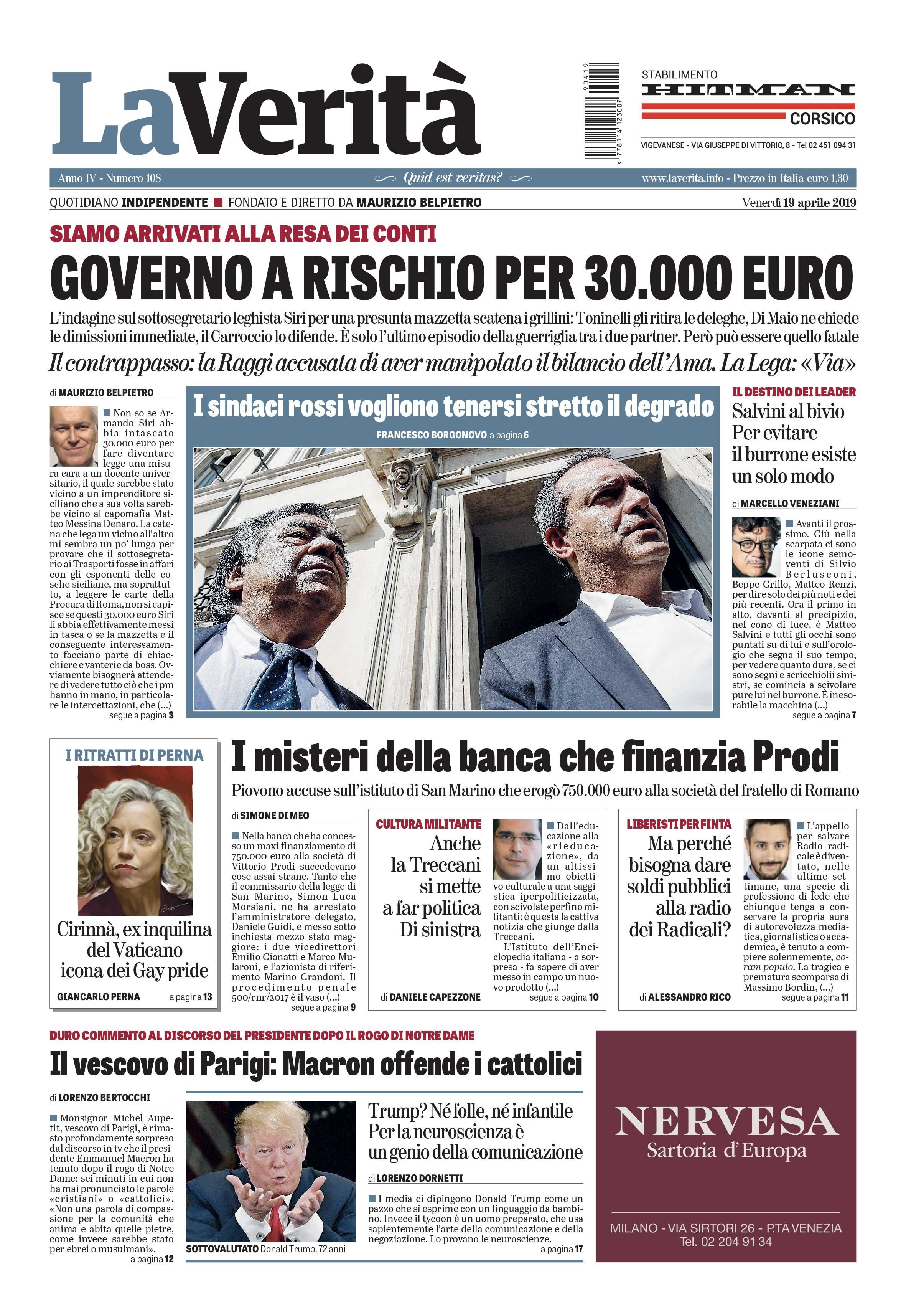 Oggi in edicola