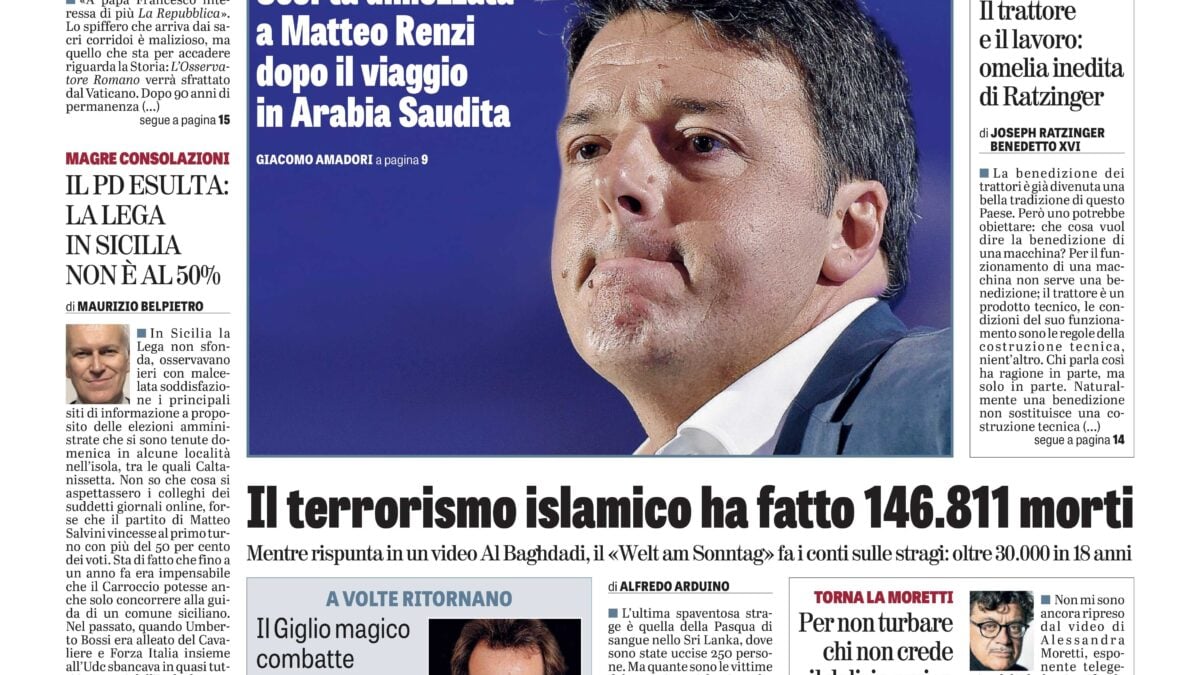 Oggi in edicola