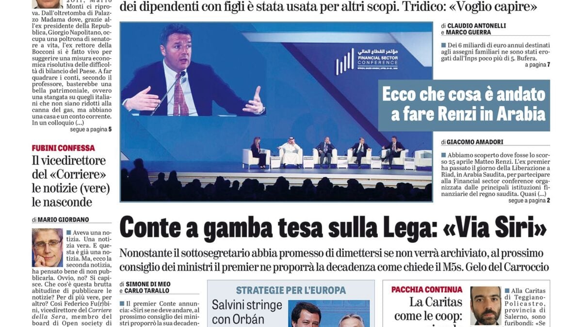 Oggi in edicola
