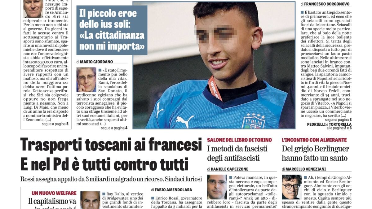 Oggi in edicola