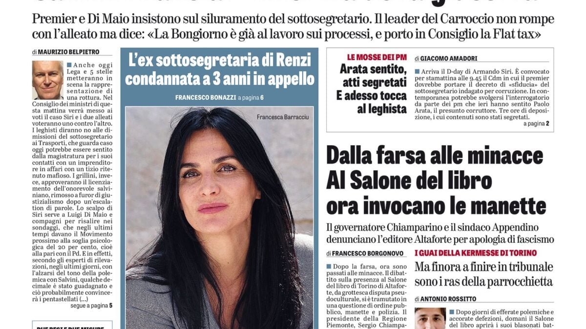 Oggi in edicola