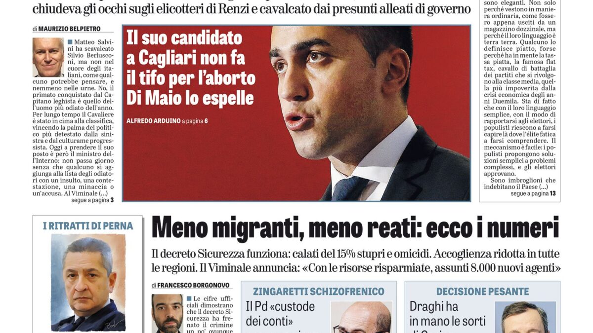 Oggi in edicola