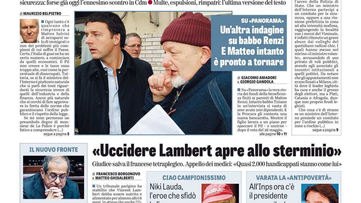 Oggi in edicola