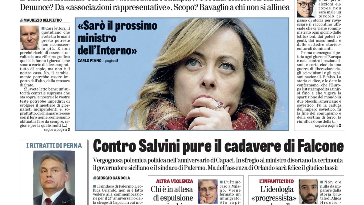 Oggi in edicola