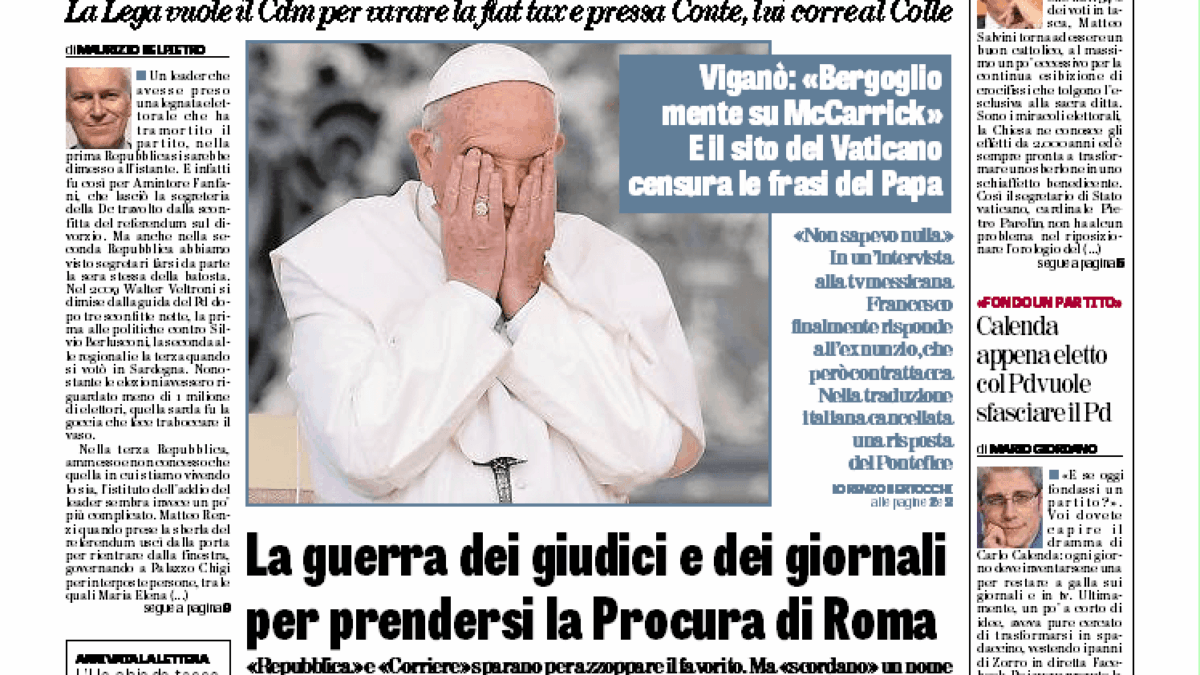 Oggi in edicola