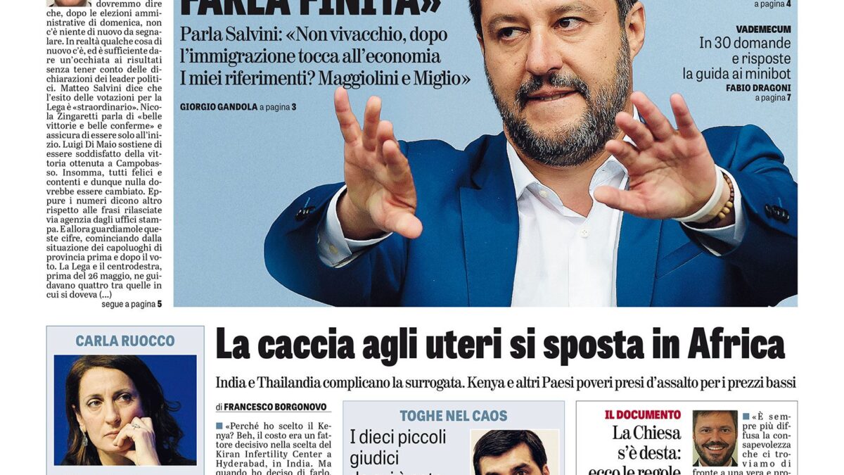 Oggi in edicola