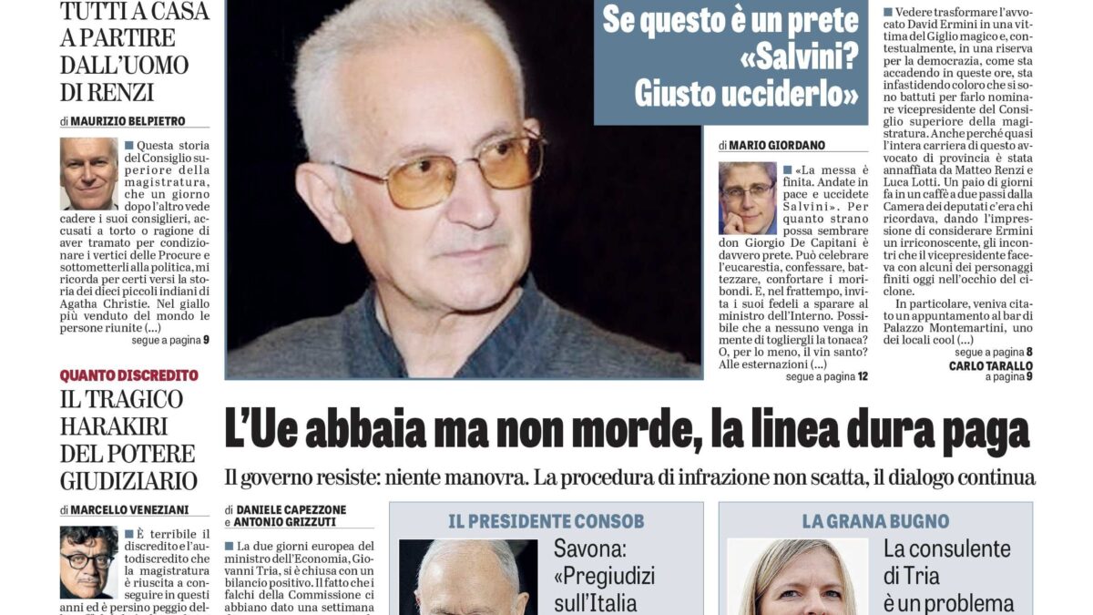 Oggi in edicola