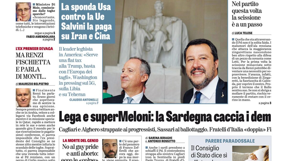 Oggi in edicola