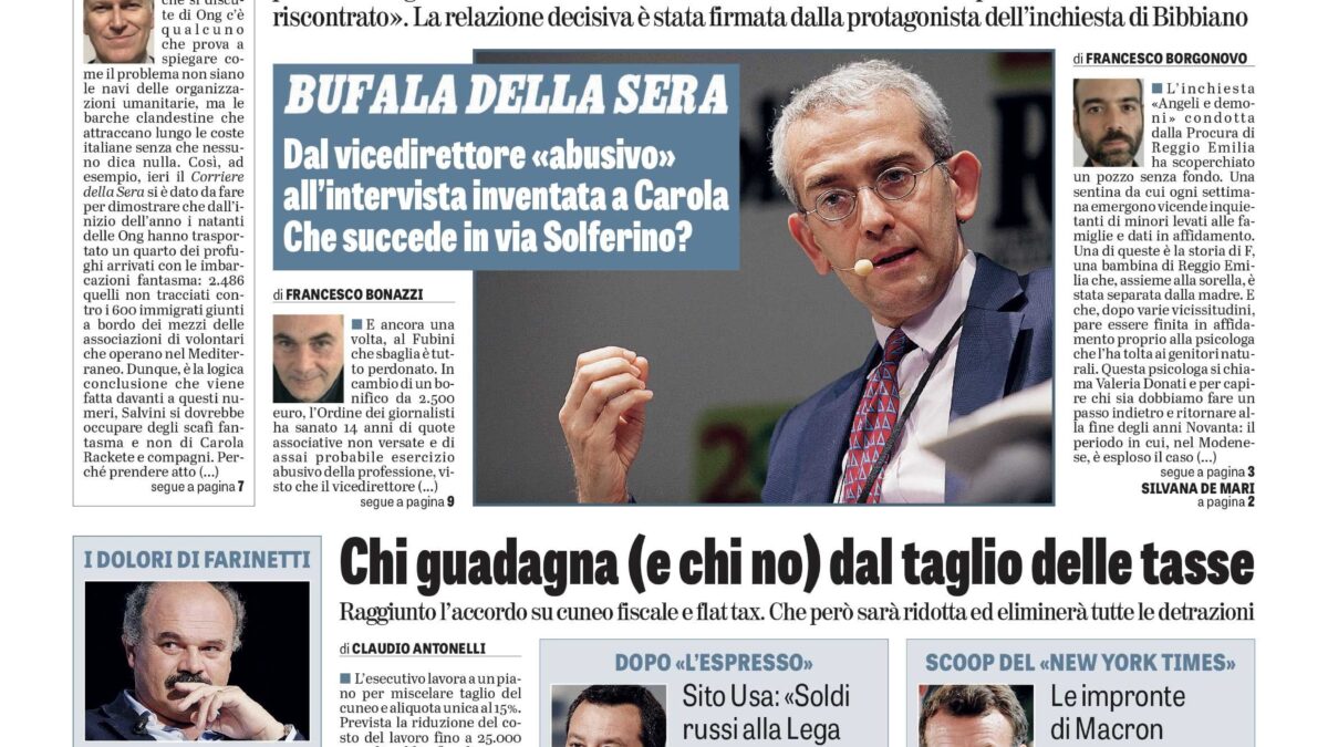 Oggi in edicola