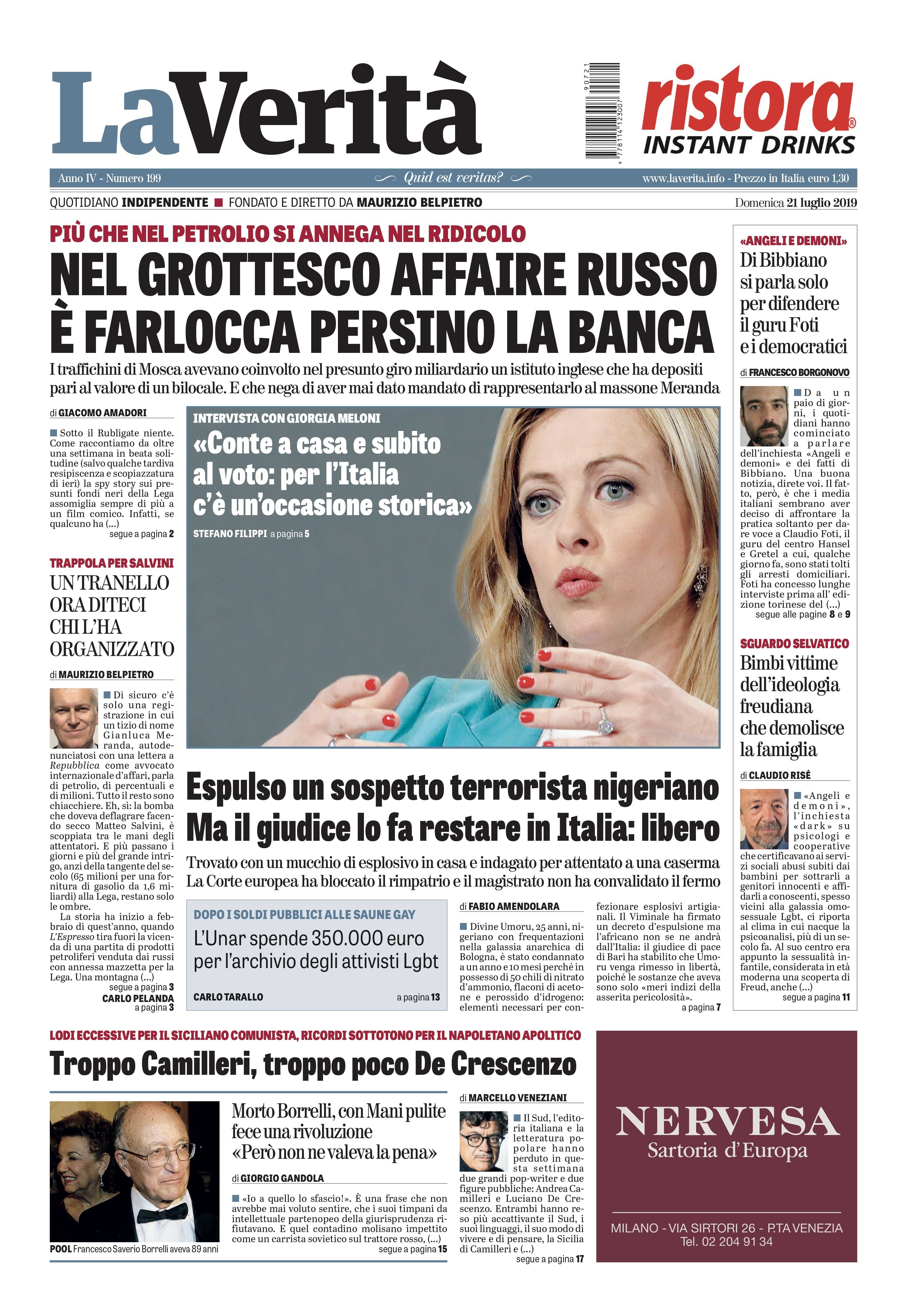 Oggi in edicola