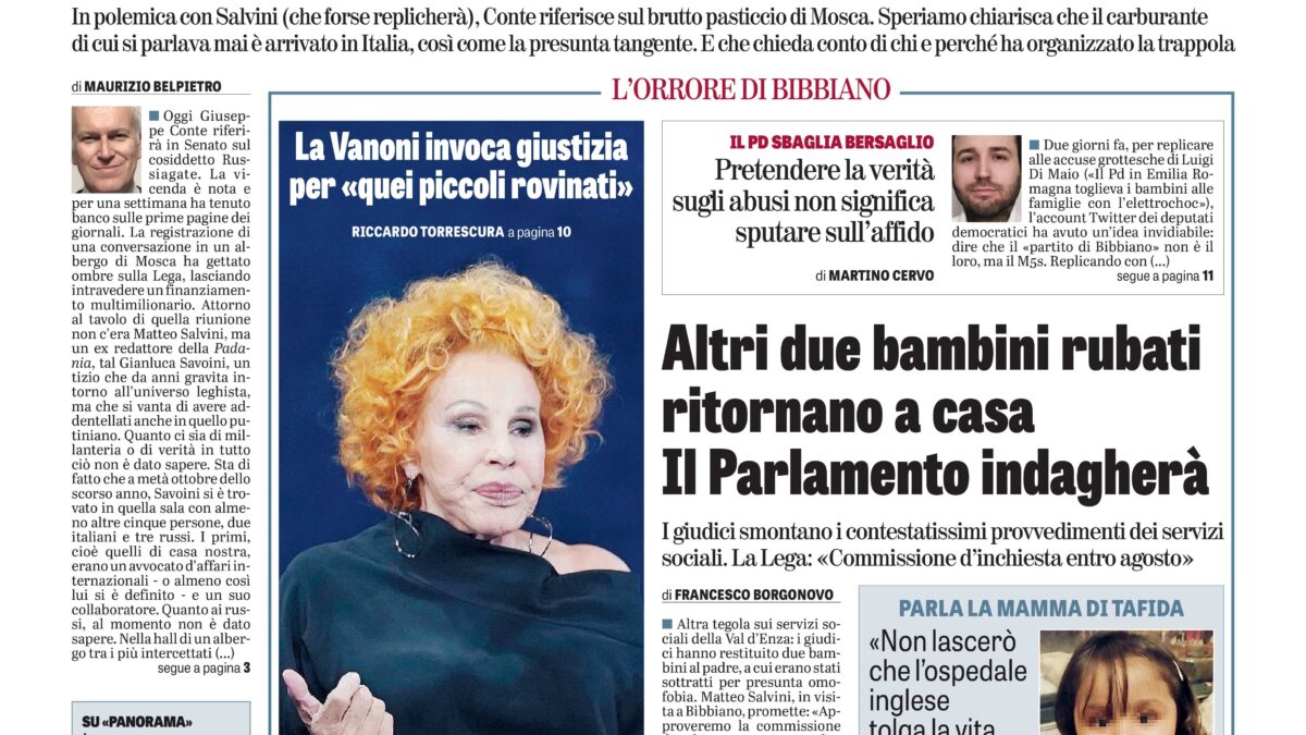 Oggi in edicola