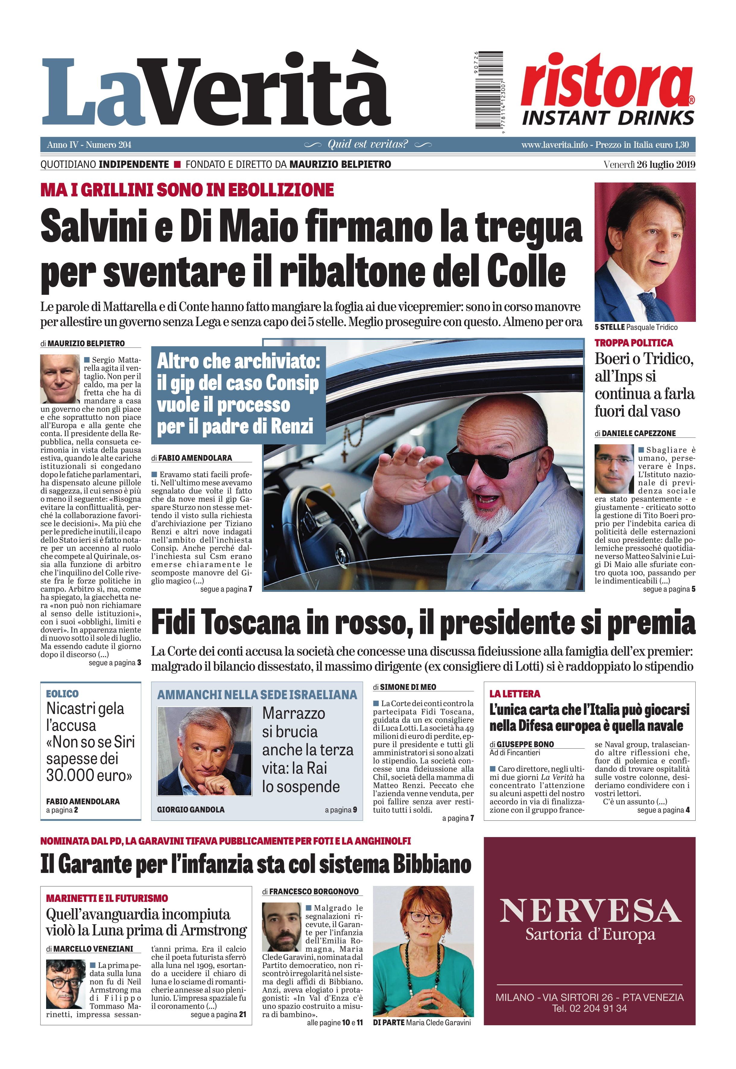 Oggi in edicola