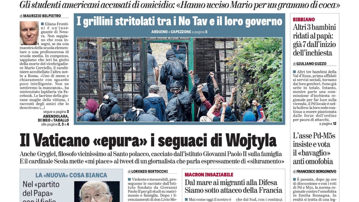 Oggi in edicola