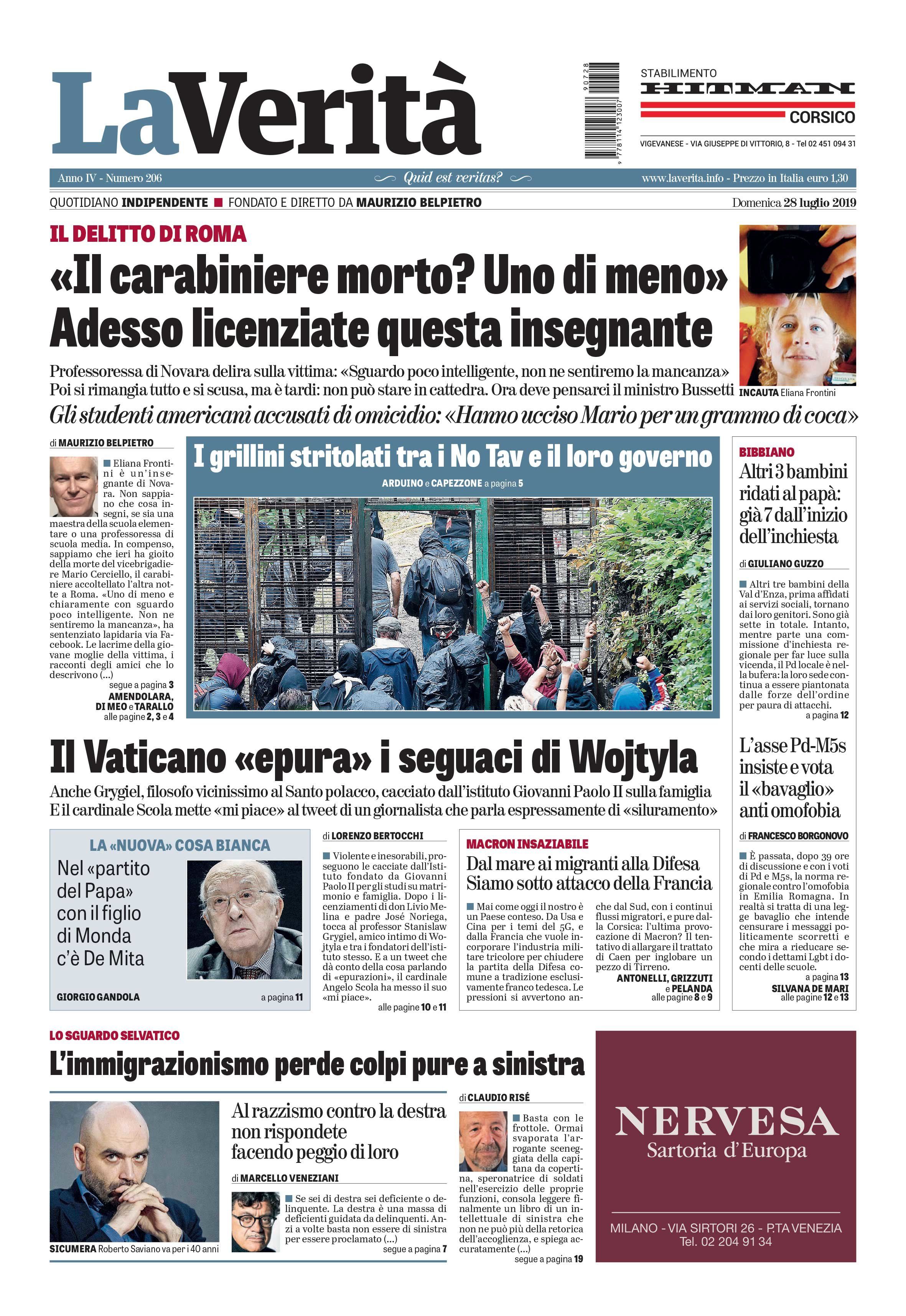 Oggi in edicola