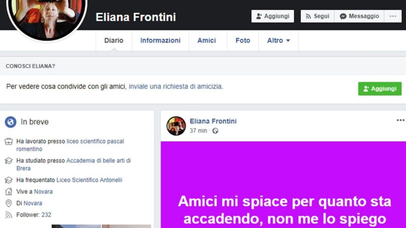 L’insegnante di vilipendio fa una mossa disperata. «Il post non l’ho scritto io»