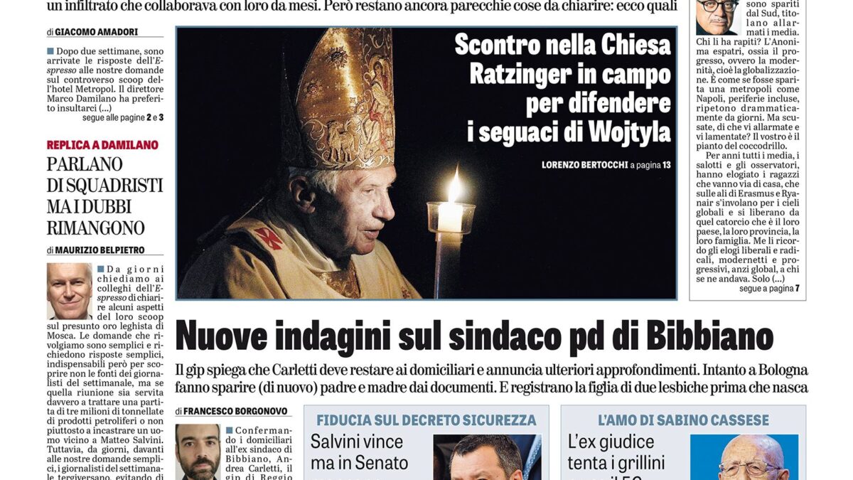 Oggi in edicola